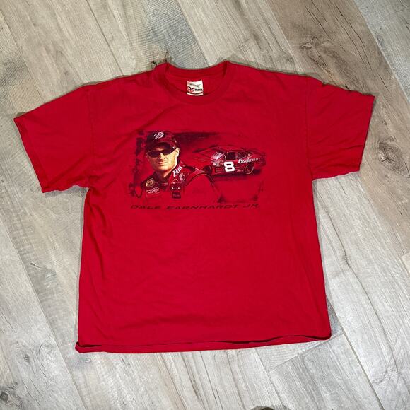 2006 Dale Earnhardt Jr. T-Shirt Red Men's XL #8 Budweiser Racing NASCAR 2-Sided - Picture 1 of 5